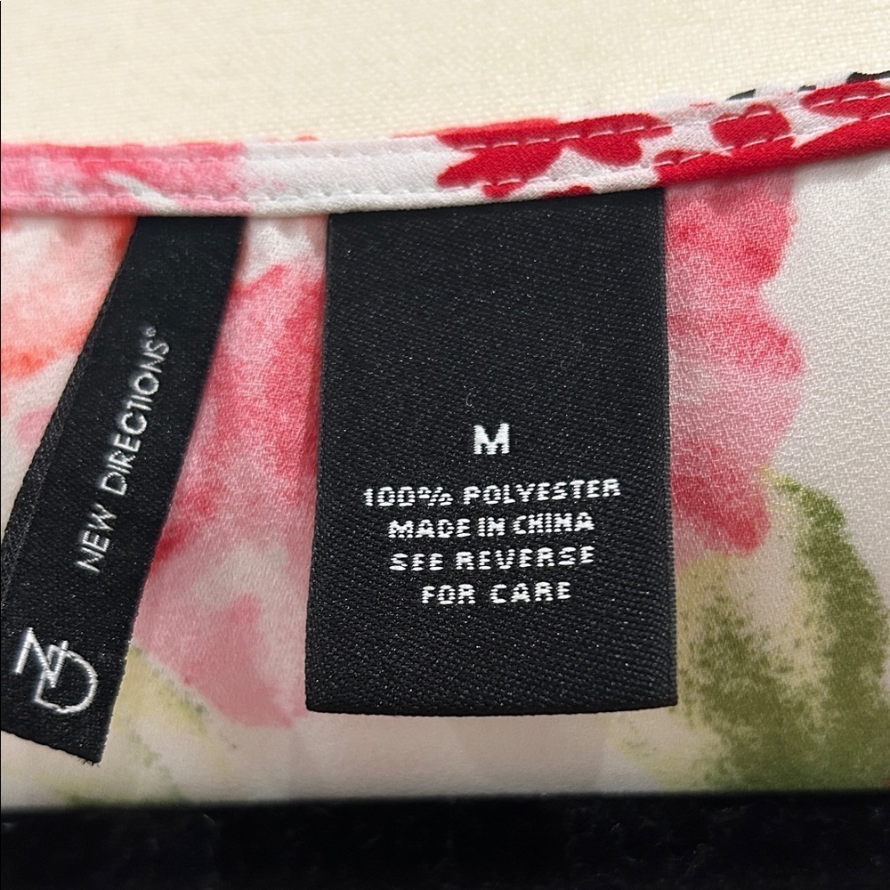 New Directions Floral Tank Top - Red and Green - Picture 2 of 5